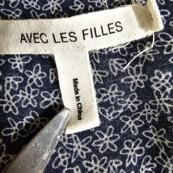 Avec Les Filles Sz S Microfloral Printed Pleated Shirt Flowy Shift Dress - Picture 12 of 16